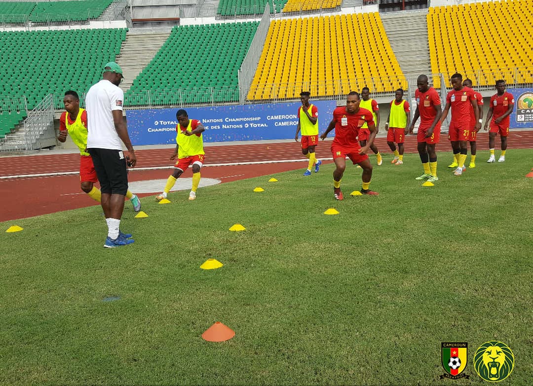 CHAN 2020 : LES LIONS INDOMPTABLES ONT EU LEUR PREMIERE SEANCE D’ENTRAINEMENT A DOUALA