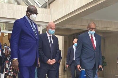 CHAN 2021 : Le président de la FIFA à Yaoundé.