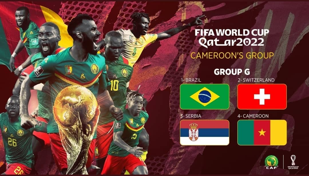 COUPE DU MONDE FIFA QATAR 2022 : LE CAMEROUN DANS LE GROUPE G AVEC LE BRESIL, LA SERBIE ET LA SUISSE