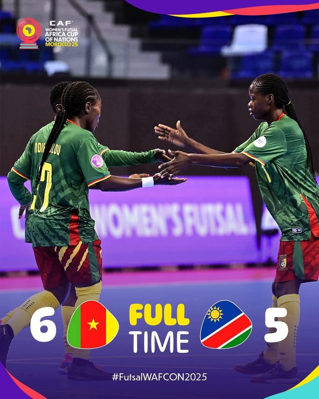 Coupe d’Afrique des nations de futsal dames 2025 : Le Cameroun qualifié pour les demi-finales